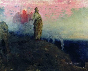 jesus christ Painting - follow me satan temptation of jesus christ 1903 Ilya Repin